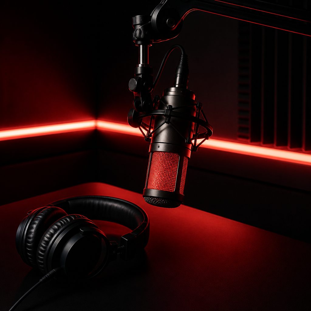 Professional podcast studio
